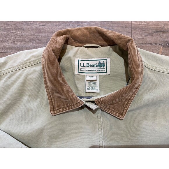 Vintage LL Bean Jacket Womens 2X Chore Barn Coat Corduroy Collar Fall Casual - Picture 3 of 10